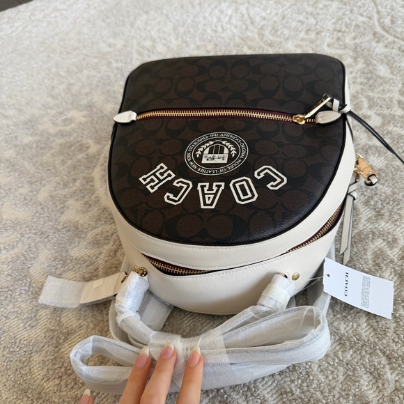 Coach Jordyn Backpack In Signature Canvas With Varsity Motif Bag main image 6